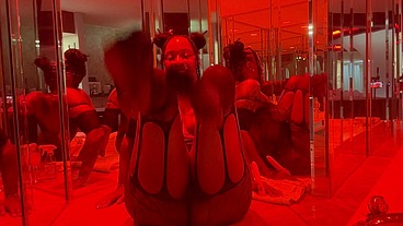 Marrijanee pierced pussy popping sipping cocktail