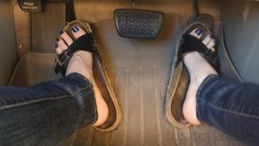 Fifi stomping the pedals in dirt covered Birkenstocks and reaching over to make you cum while you watch me pump *new*