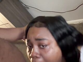 Susu takes down thick curved bbc on all 4’s