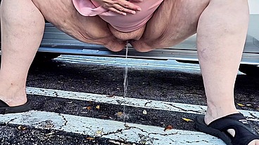 Big ass Pawg Milf Peeing squirting compilation - girl pissing, bbw pussy, big fat pussy, pissing publicly, car outdoor, big butt
