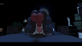 Bull gets his hands on a deer slut and uses her like a toy