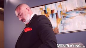 Daddy Adam Franco wrecks bound Javi Grays asshole