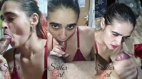 putinha toda exibida antes de ganhar leitada na cara - sailor girl hotwife