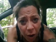 Je la démonte dans la voiture, elle me suce et je lui remplie le cul ! -Les Pounes