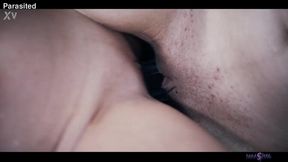 Slutty redheaded hottie dominates and gets facialized in lesbian action