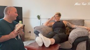 Miss Fair Trade & Steel Balls - After Work MILF Scent Rewards - White Socks Smelly Shoes Worship - 1080 p
