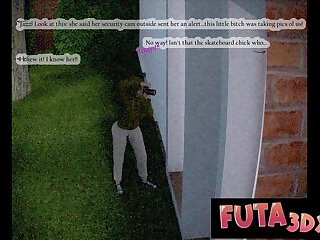 Futa3dX - Super Hot Babe Gets In The Middle Of Futa Big Dicked Threesome