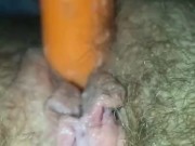 Natural BBW Pussy Carrot