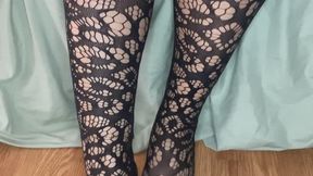 Bare Toenails Wiggle and Scratch in Fishnet Tights GoddessCokoKitty ASMR