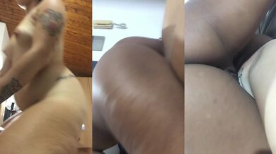 I scissor my hot friend at my stepdad's house.