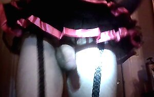 Crossdresser Has Fun With Huge Black Dildo