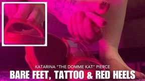 Bare Feet, Tattoo & Red Heels