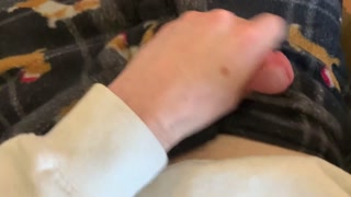J/O through my pajamas hole
