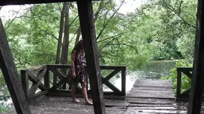 Mature Russian beauty dances naked in nature