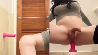 Jesse, a first-timer sissy slut, toys her way to orgasm with her favorite fucktoy