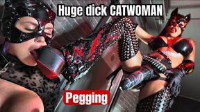 EvilWoman: Huge dick catwoman pegging