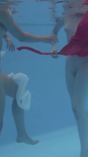 Iconic moment from &quot;Girlfriends enjoy swimming naked together&quot;