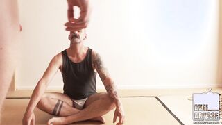 Tatted Nikokbuk dominates Homo Axel Abysse with intense BDSM and anal play