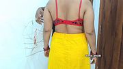 Husband Sniffs Wife’s Ass, Gets Blowjob Then Fucks Her in Yellow Petticoat.