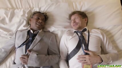 Ethan Chase and Adrian Hart turned on by the sight of each others hard cocks