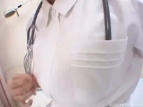 Doctor Ria Sakurai's Tiny Tits Pleased Before Patient Fucks Her Deeply