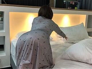 My stepmom's massive ass indeed stands out in these pajamas