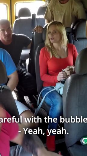 Hot gangbang with a busty MILF (Czech Bang Bus)   Clip 1
