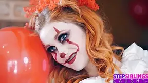 Scarlet Cant Help Clowning Around To Get Stepbros Cock