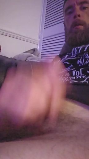 Wanking and slipping a finger in my ass
