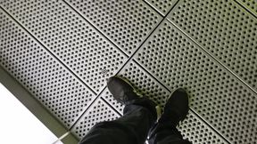 On a rest area toilet jerking off and in Adidas NMD and white Puma socks cumming
