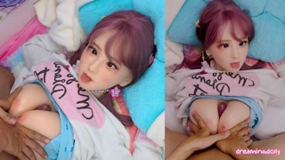 Titsfuck and facial cum on my cute doll 15