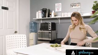 GIRLSWAY - Caring Hot Blake Blossom Passionately Fucks Crush Coworker Emma Hix During Lunch Break