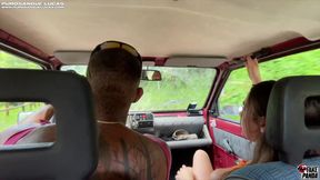 Italian babe cheated on gets her ass fucked on a car