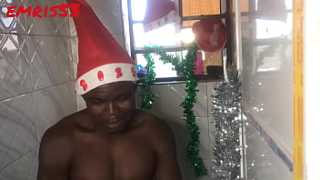 Emris53 gets sleazy on a festive morning, jacking off on Christmas
