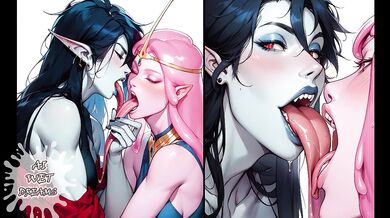 Princess Bubblegum and Marceline’s insane orgy with a futa twist