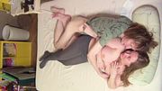 Gray thick cotton pantyhose fetish  Real married couple, ethical porn  Big cumshots, slow motion