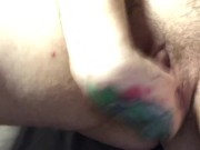 FTM fists hairy wet pussy