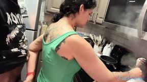 Spicy Tradwife Life - Interracial Couple Fuck in Kitchen While She Cooks His Dinner Psilo Siren Matt Bishop