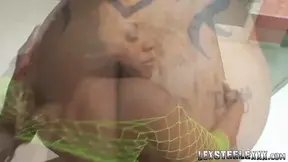 Hottie Cherokee Dass shows off her big booty and sucks his big dick in a