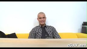 Young chap gets a lusty anal thrashing from hot gay hunk