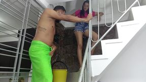 The Complex Ran Out of Water but My Neighbor Has a Reservation and I Fuck Her on the Stairs 3