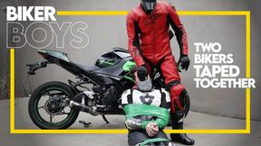 Biker Boys - Green Bike - Part 2 (1080p) Gay Bondage - Gay Domination - Handgag - Biker Gear - Tape Bondage - Master - Slave - BDSM