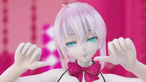megurine luka hentai vocaloid nude dance rabbit hole song mmd 3d clear blue eyes