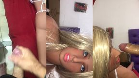 fiquei sozinha ca loira sacada da minha inteada ( sex toy ) ( sex doll )