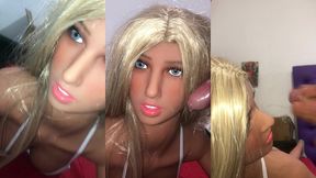 fiquei sozinha ca loira sacada da minha inteada ( sex toy ) ( sex doll )