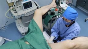 Hand job in Asian surgical gown?Part 5