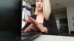 POV secretary farting