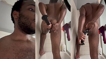 SexyJeff419 plays with 14 inch dildo