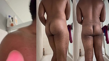 SexyJeff419 plays with 14 inch dildo