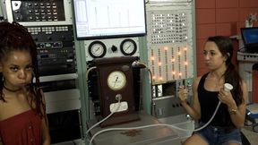 Freya and Reina Take Turns Puffing on the Arcade Lung Tester (MP4 - 720p)